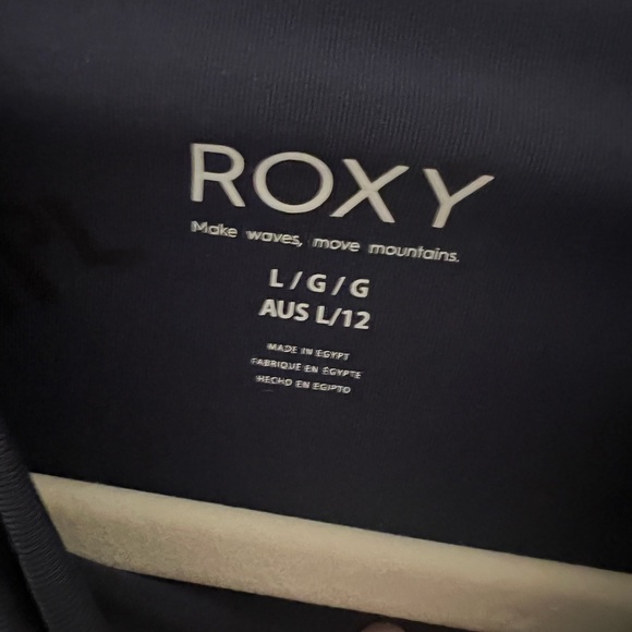 Roxy Whole Hearted Long Sleeve UPF 50 Rashguard Navy LARGE - Picture 9 of 12